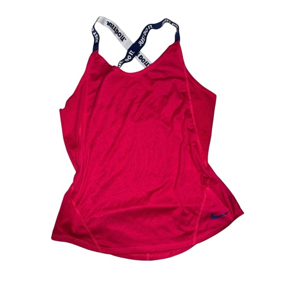 Nike Dri-Fit Pink Just Do It Strap Athletic Tank Top Size Small - Picture 1 of 7